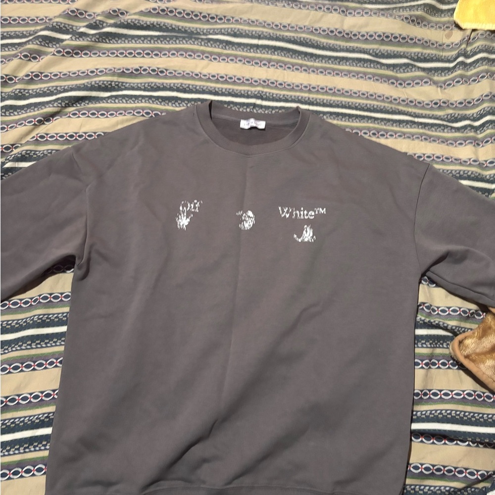 Off-White Gray Men's Sweater